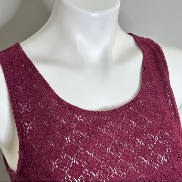 Free People burgundy skater dress with cutouts 8 - Picture 4 of 7